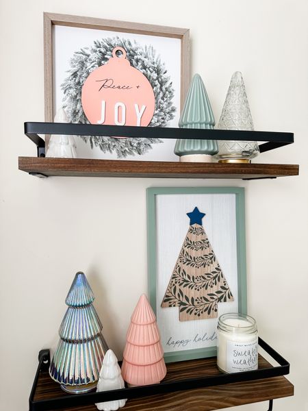 The cutest shelf set is 43% off and now under $20! They're perfect for holiday bathroom styling 🌲

#LTKhome #LTKHoliday #LTKsalealert