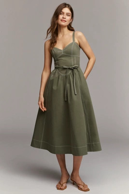 Mare Mare Cotton Seamed Midi Dress | Anthropologie (US)