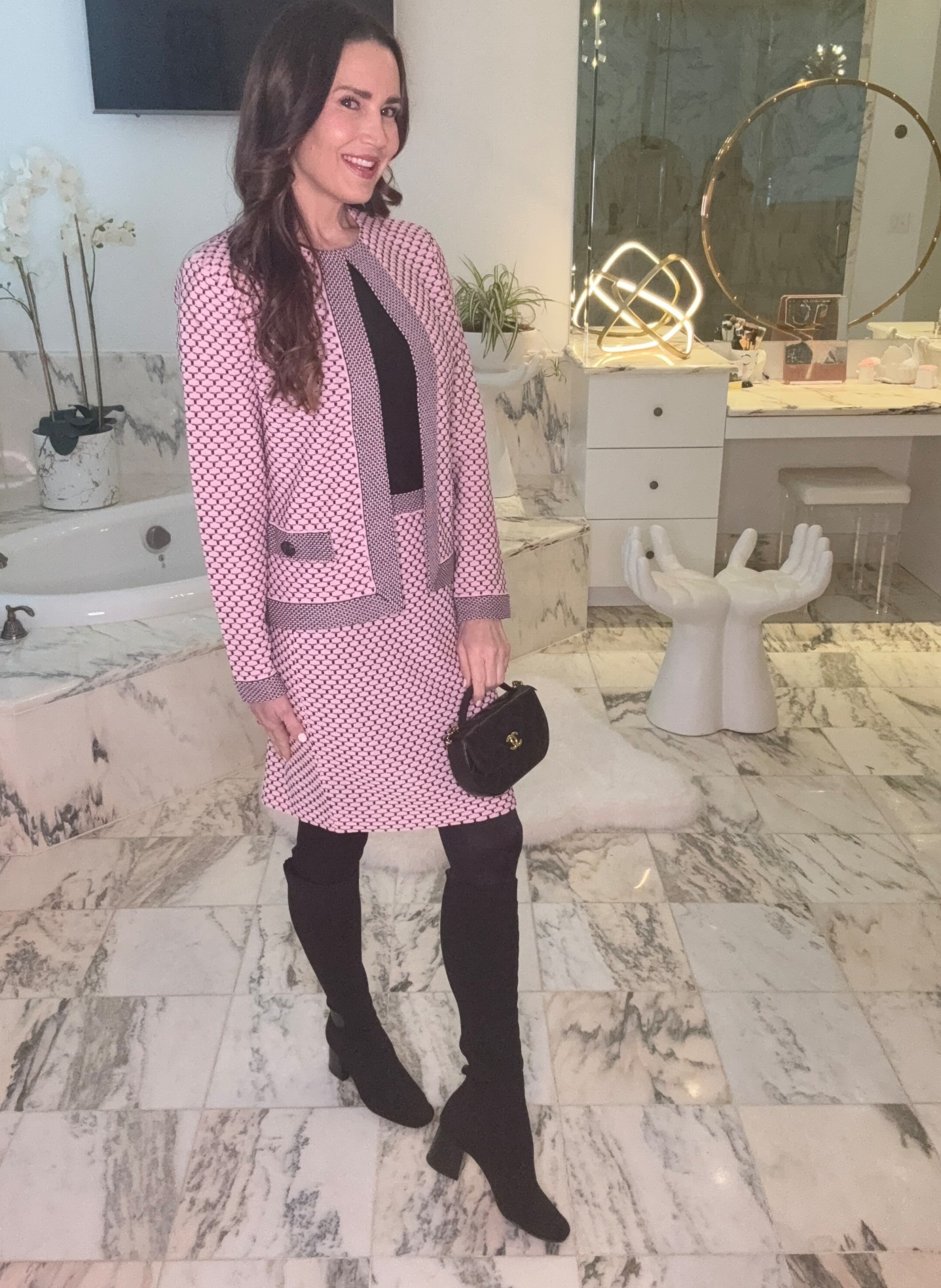 Bring on the Perfect Pink 💕

Warmer weather this past week has brought out Spring fashion already. Love this time of year when the spring flowers begin to bloom and the green on plants and trees begin to grow. 🌸🍃

This pink set is perfect to wear in cooler weather & transition to Spring and even Summer. A knit jacket and skirt that is tailored, sophisticated and will last beyond trends. 🩷🖤

Newly launched collection by @Family_Savvy x @MingWangOfficial embraces timeless style with a modern edge. 
Check out other chic and statement worthy styles I've added on the shoppable link.

#pinksuit #pinkset #pinkandblack
#FamilySavvyxMingWang #MingWangPartner


#LTKootd #LTKOver40 #LTKgrwm