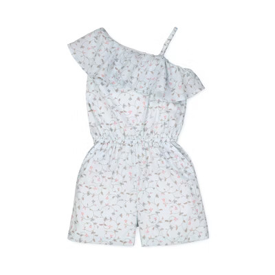 Hope & Henry Girls' One Shoulder Flounce Romper, Toddler | Target