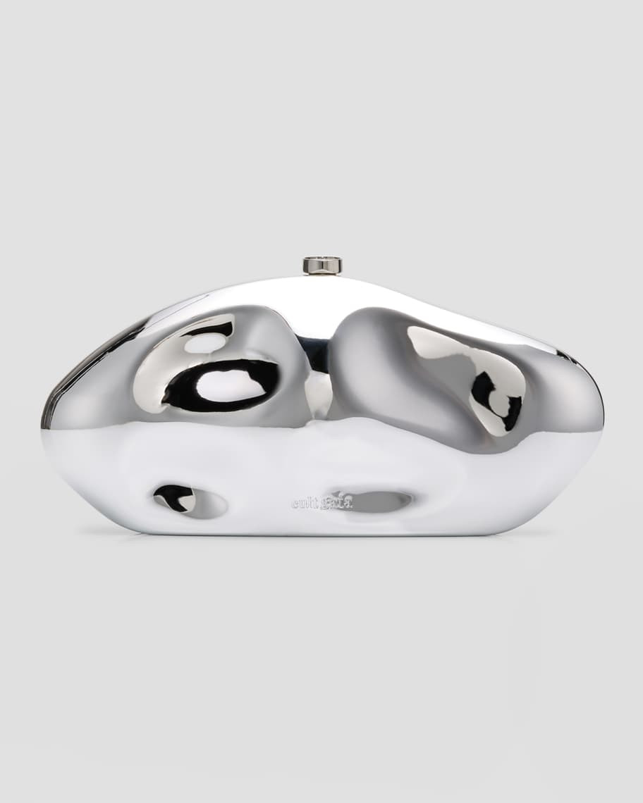 Cult Gaia The Caldera Metallic Clutch Bag | Neiman Marcus