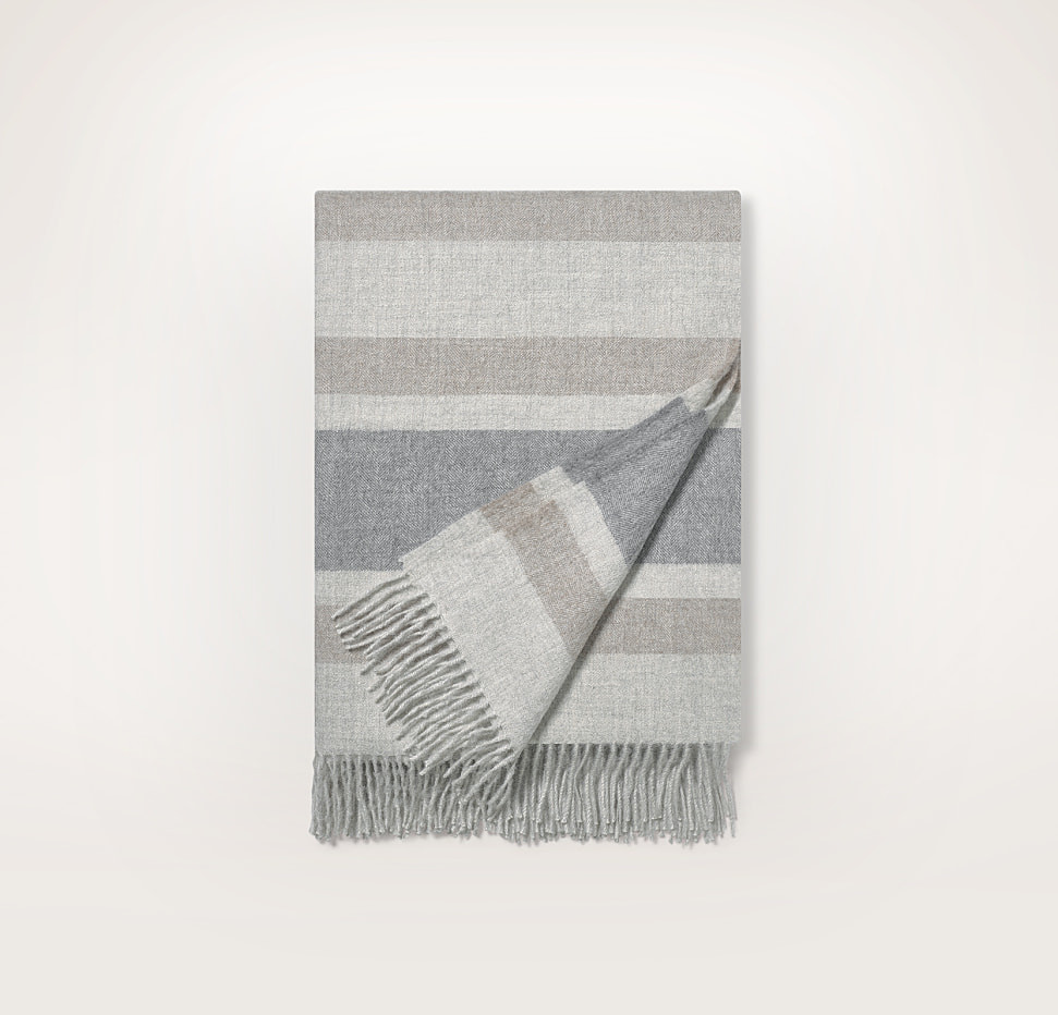 Alpaca Stripe Throw Blanket | Boll & Branch