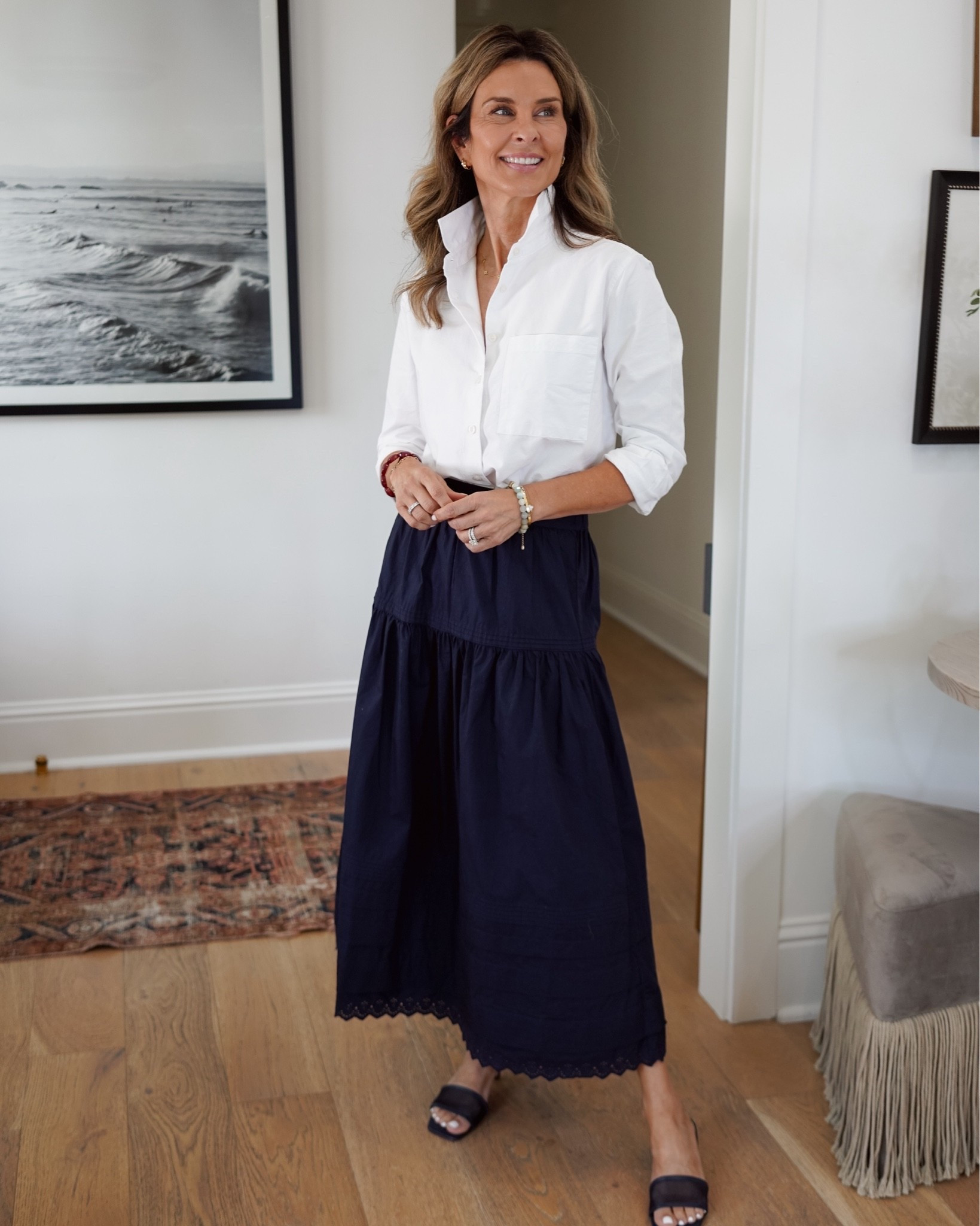 I’m 5’6’’ styling this cotton navy skirt for you several ways! Such a great versatile piece to bring with you into the fall @Quince 
-Navy cotton skirt size XS
-White Oxford button down size XS

#LTKootd #LTKOver40 #LTKSeasonal