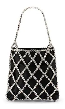 olga berg Kit Crystal Cage Bag in Black from Revolve.com | Revolve Clothing (Global)