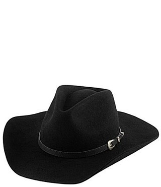 Gigi Pip Dean Rancher Leather Buckle Band Wool Cowboy Hat - M/L | Dillard's