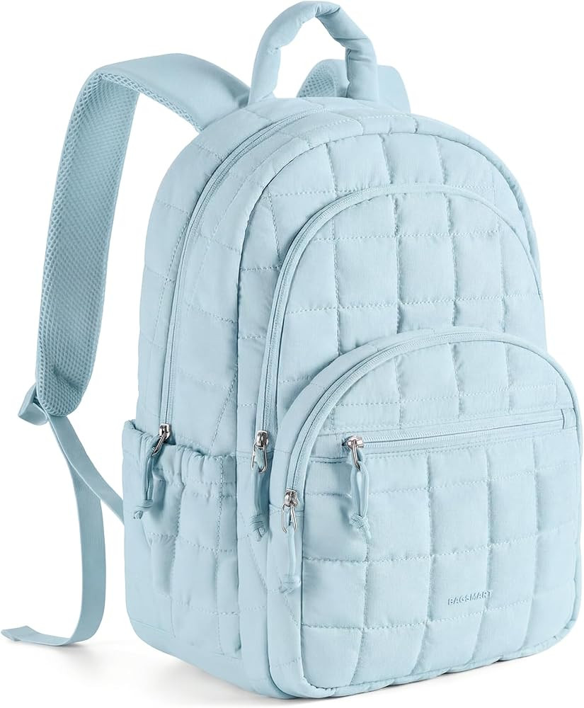 BAGSMART College Laptop Backpack, Travel Backpack for Women, Quilted Casual Daypack, Water-Resist... | Amazon (US)