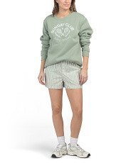 Graphic Crew Neck Sweatshirt And Boxer Shorts Set | Juniors Bottoms | Marshalls | Marshalls