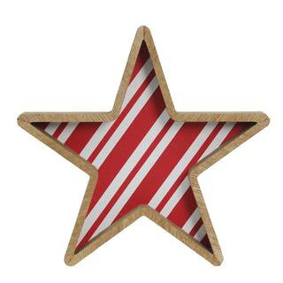 11.5" Striped Tabletop Décor with Natural Star Frame by Celebrate It™ | Michaels | Michaels Stores