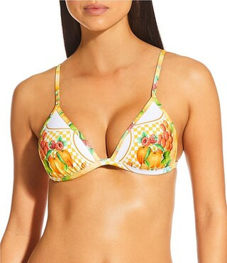 Antonio Melani Lemons Molded Triangle Swim Top & Classic Hipster Swim Bottom | Dillard's | Dillard's