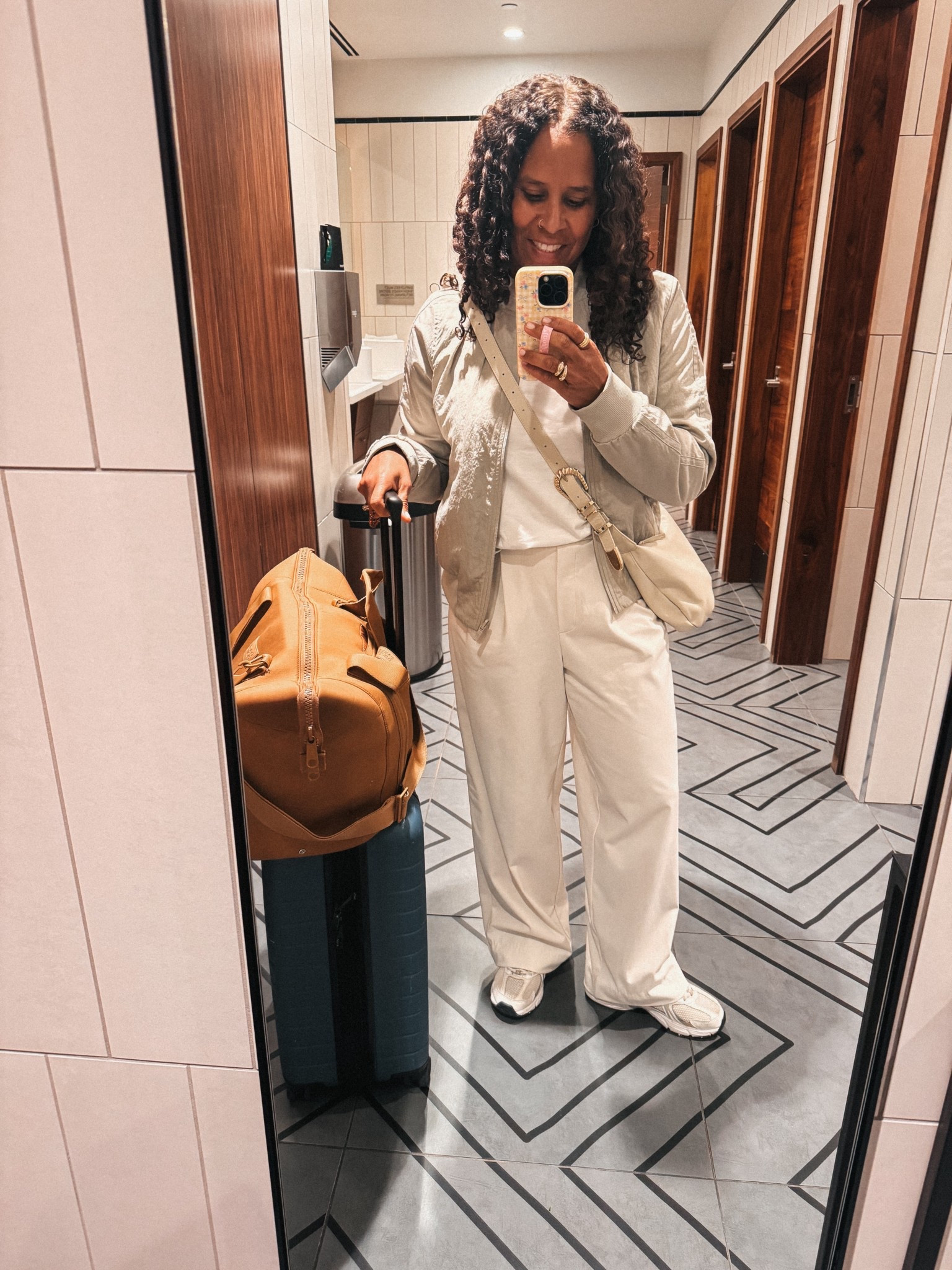 Travel outfit 
Tee shirt @uniqlo tts 
Trousers wearing my smaller size 
Sneakers tts @shopbop @newbalance

#LTKActive #LTKStyleTip #LTKShoeCrush