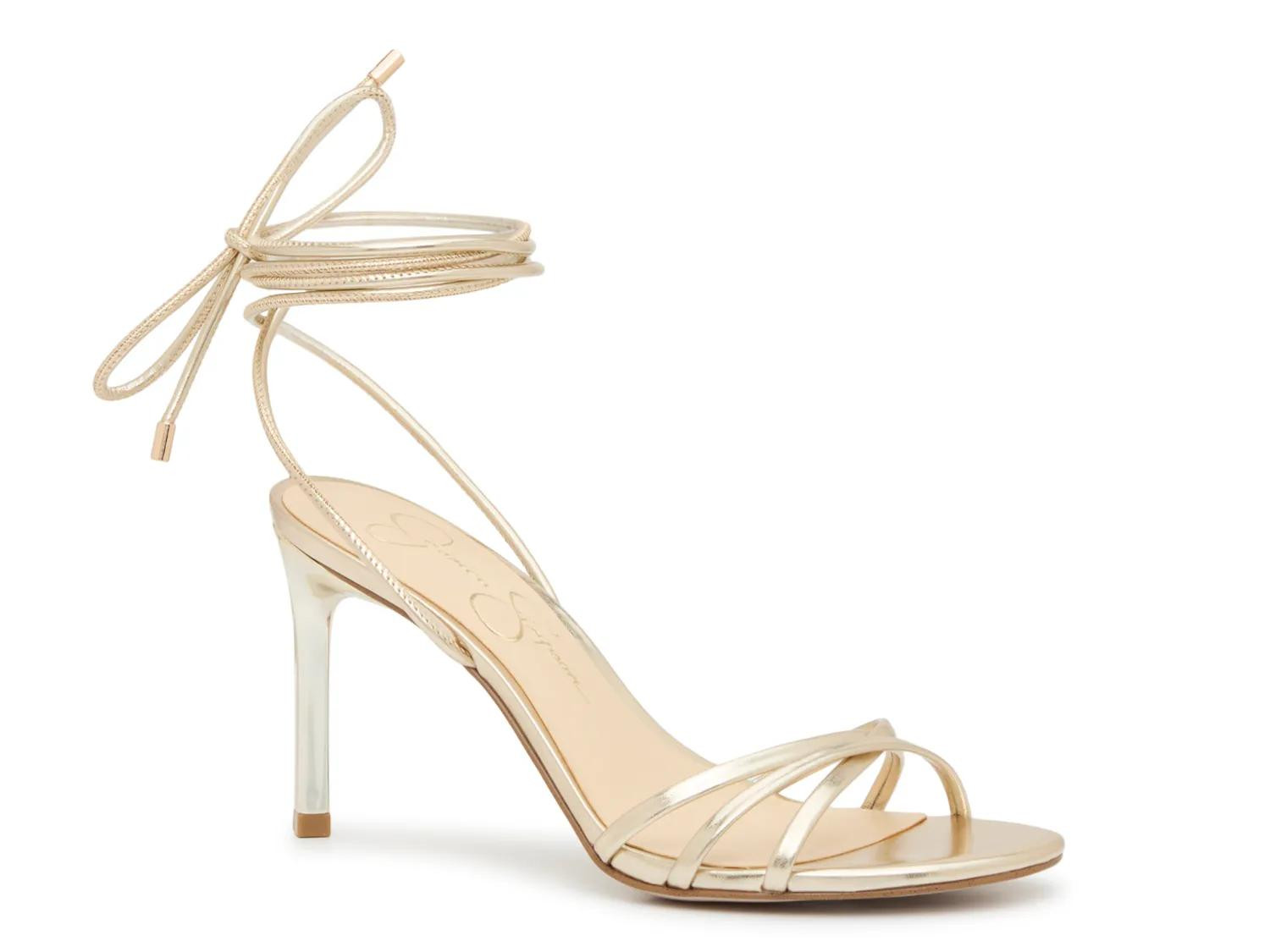 Jessica Simpson Quelona Sandal | Women's | Gold Metallic | Size 6.5 | Sandals | DSW