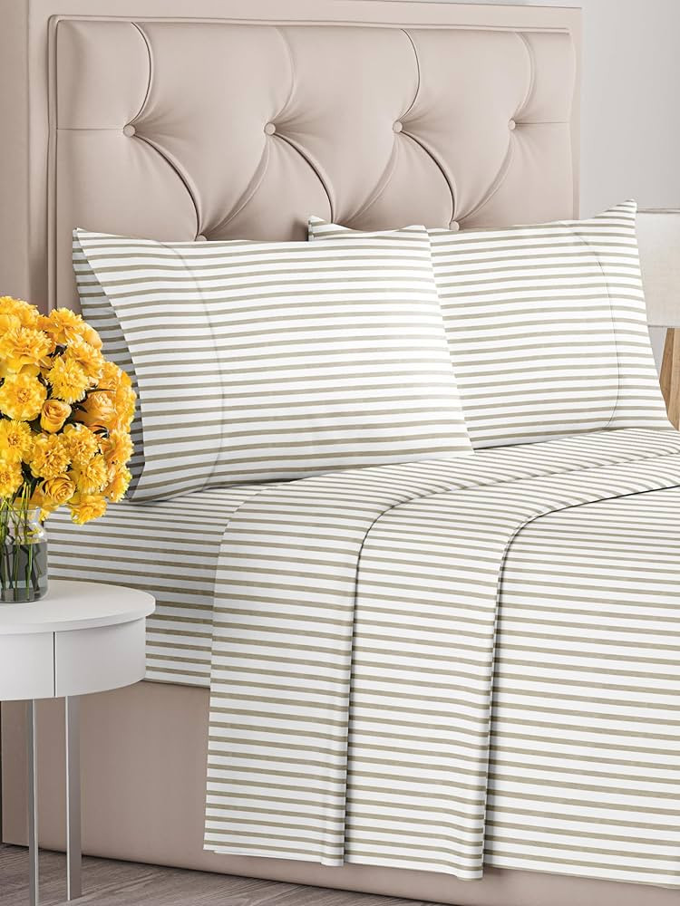 King Size 4 Piece Sheet Set - Comfy Breathable & Cooling Sheets - Hotel Luxury Bed Sheets for Wom... | Amazon (US)