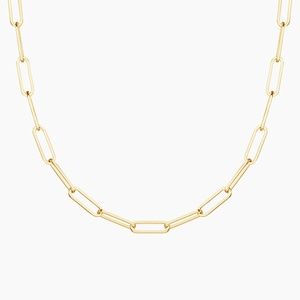 14K Yellow Gold Lola Paperclip 16 in. Chain Necklace (Small) | Brilliant Earth