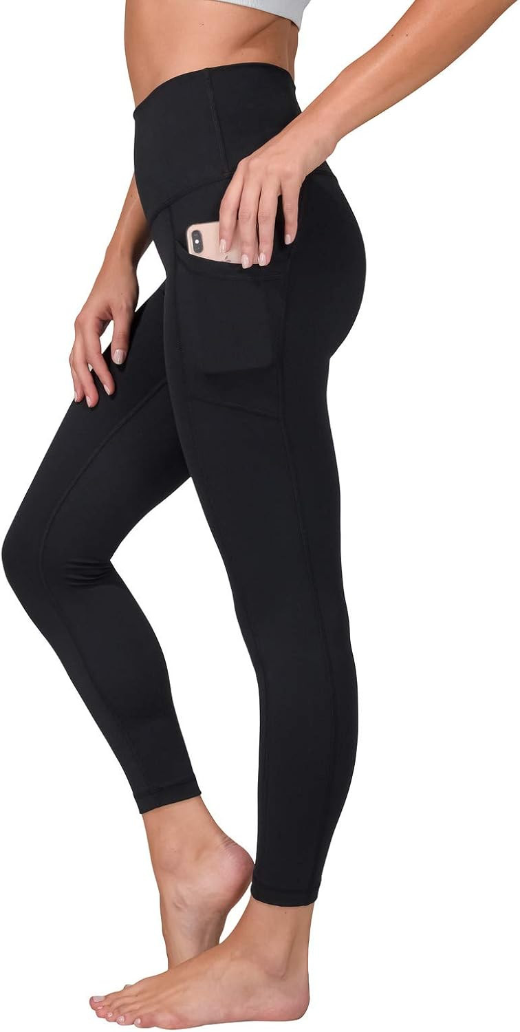 Yogalicious Lux High Waist Elastic Free Side Pocket Ankle Legging | Amazon (US)
