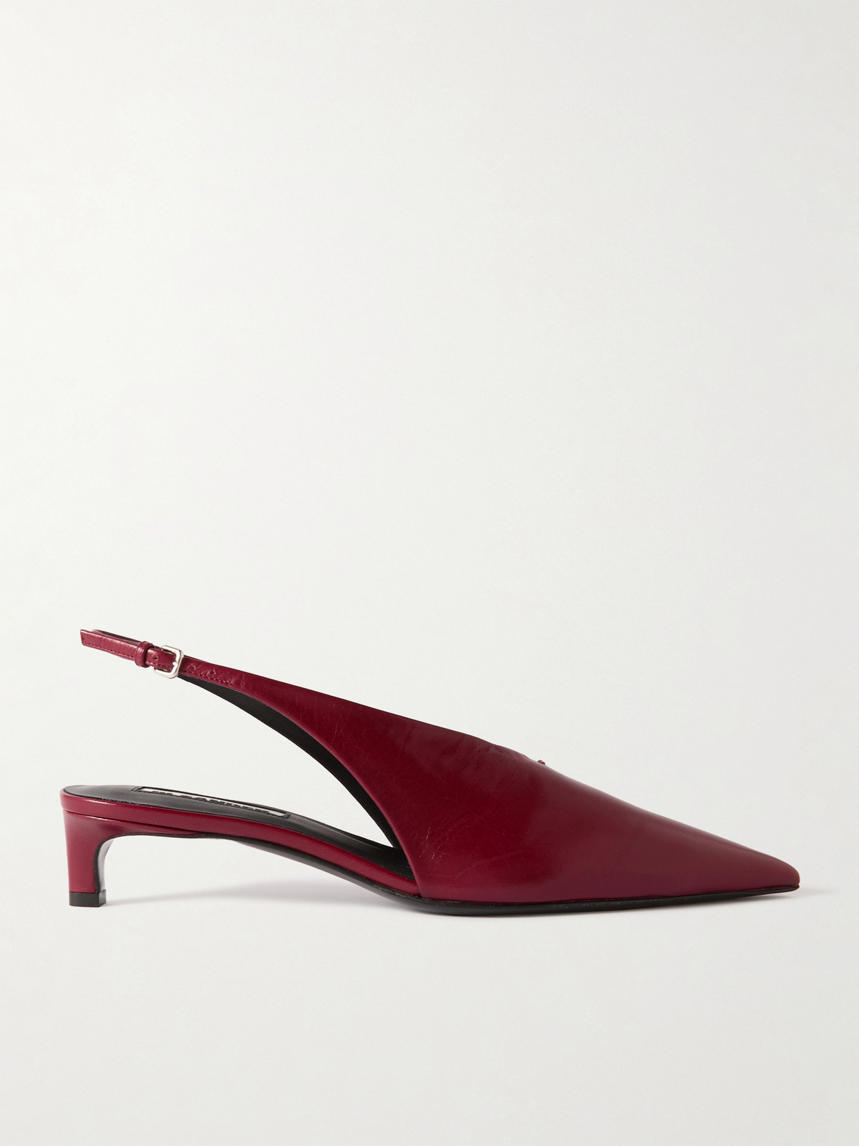 Jil Sander - Leather Slingback Pumps - Red | NET-A-PORTER (US)