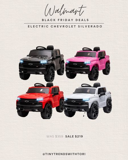 Walmart early Black Friday sale / electric Chevrolet Silverado on major sale / gifts for kids / kid gifts

#LTKkids #LTKsalealert #LTKHoliday