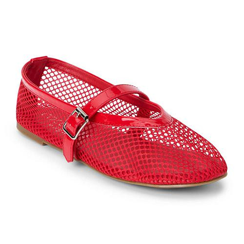 Coconuts by Matisse Coconuts By Matisse Nolita Flat with Buckle - Red - Size 11 | HSN