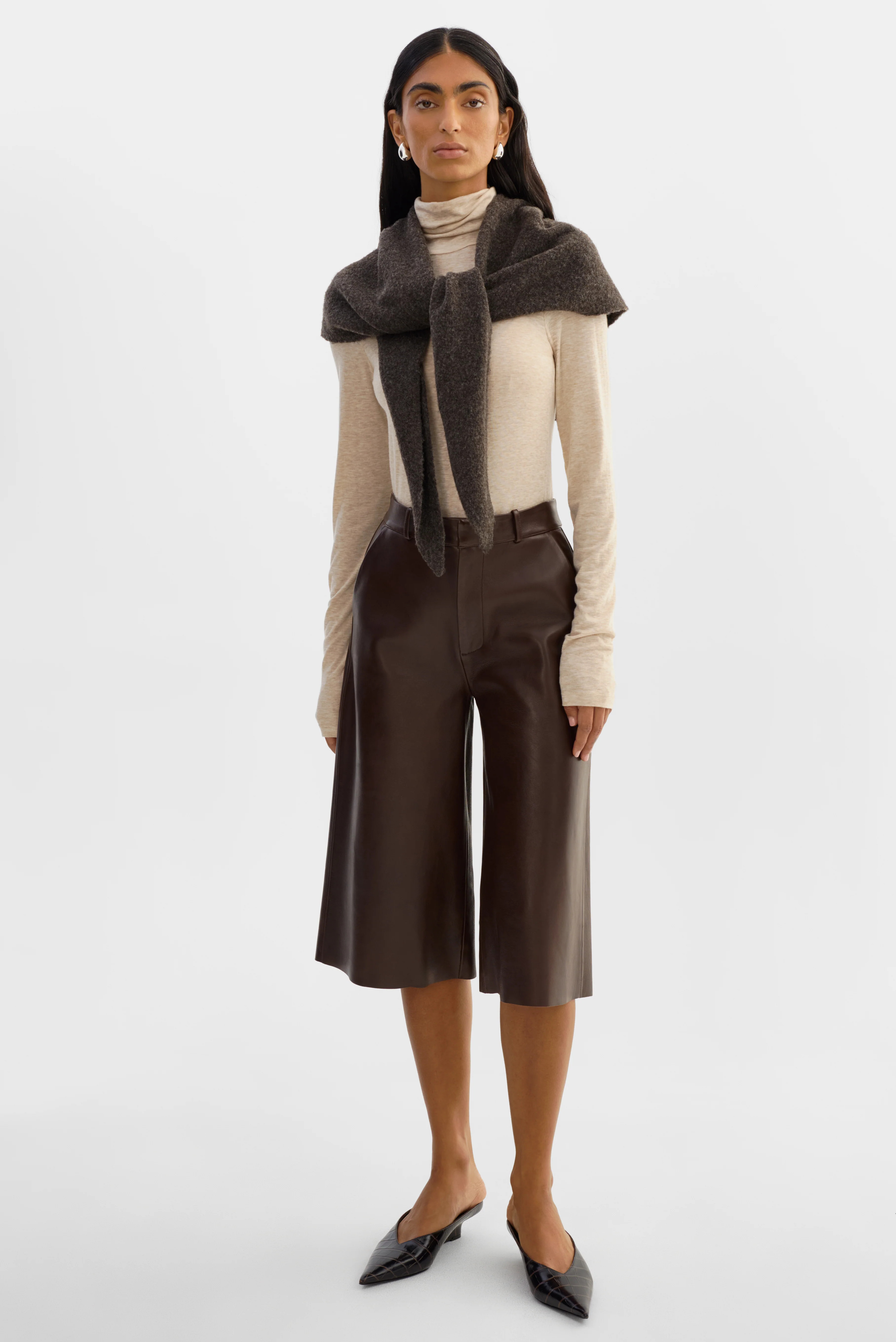 LISE | Leather Bermuda Shorts | LAMARQUE