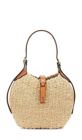 Twisted Raffia Shoulder Bag in Natural & Cuoio | Revolve Clothing (Global)