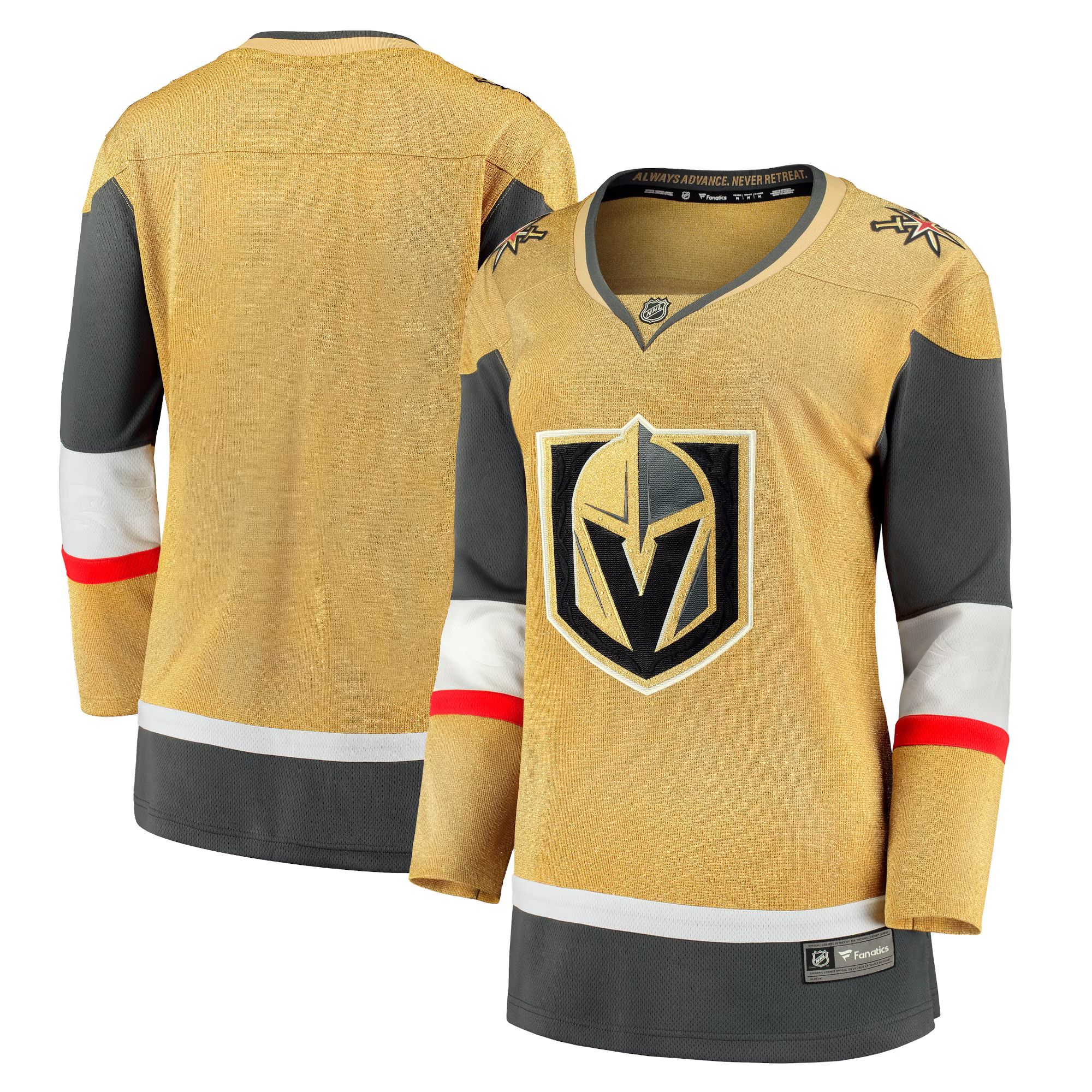 Women's Vegas Golden Knights Fanatics Branded Gold 2020/21 Alternate Premier Breakaway Jersey | NHL Shop