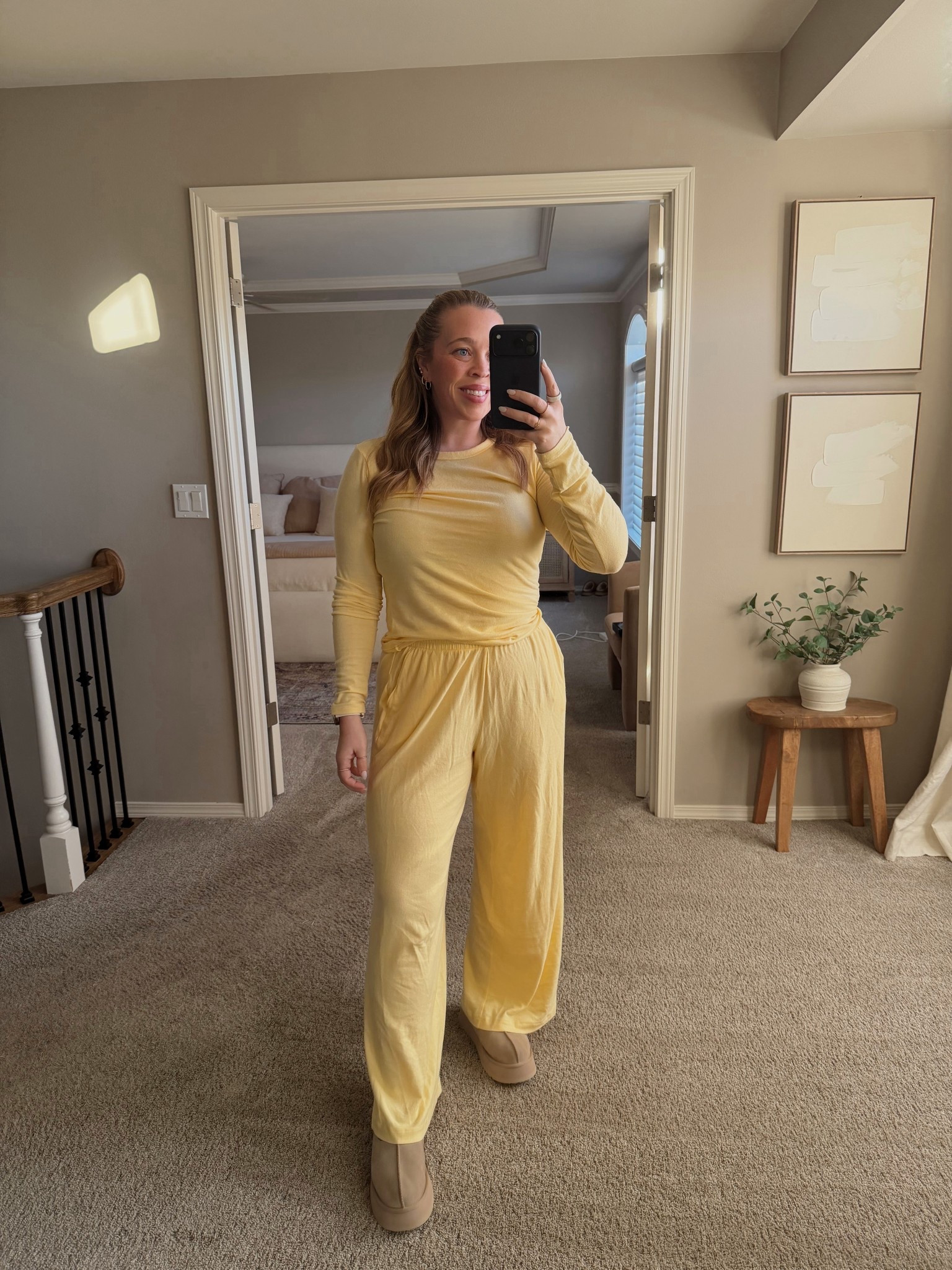 Cozy Matching Set  💛☀️ Wearing a size large! 

Size 10/12 | M/L | 5’3” 

#LTKootd #LTKFindsUnder50 #LTKMidsize