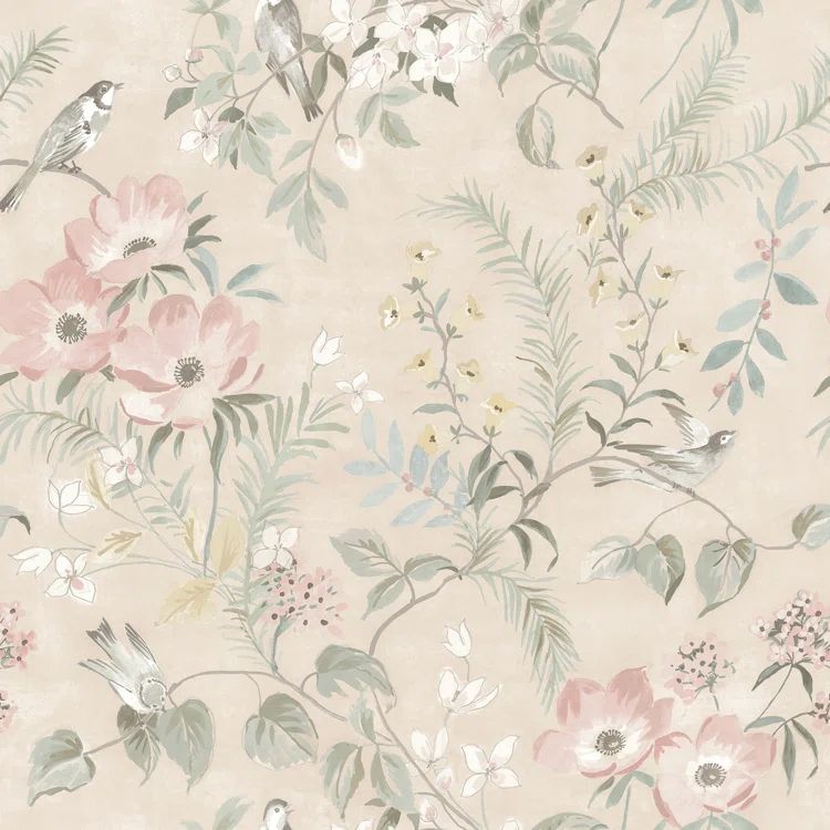 Harton Floral Wallpaper | Wayfair North America