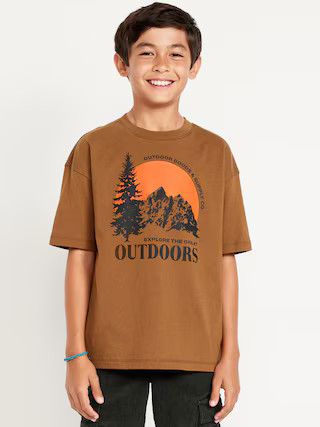 Oversized Short-Sleeve Graphic T-Shirt for Boys | Old Navy | Old Navy (US)