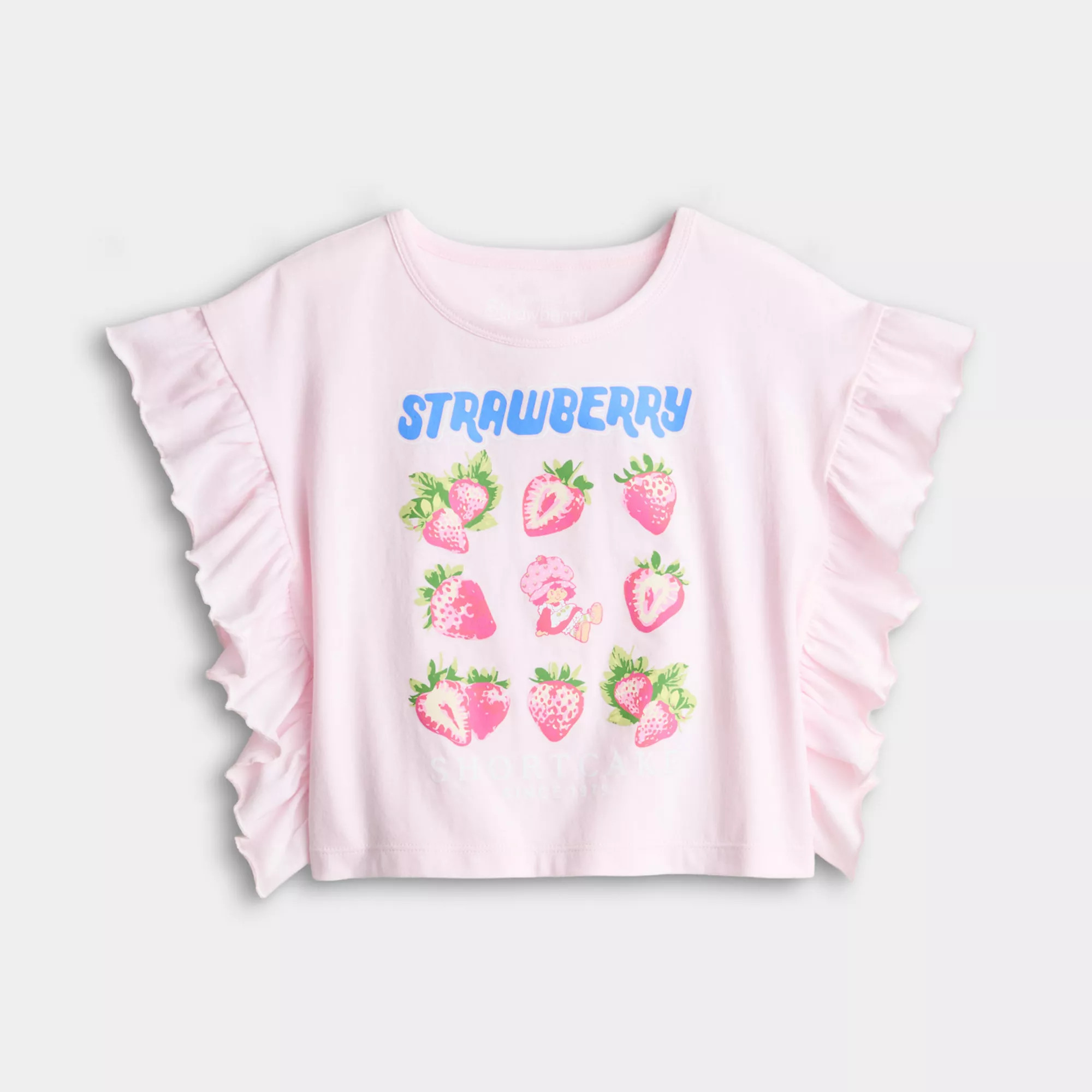 Girls 4-8 Grayson Threads Kids The Label Strawberry Ruffle Sleeve Graphic Tee | Kohl's