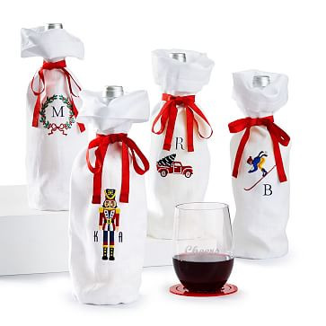 Embroidered Wine Bag | Mark and Graham