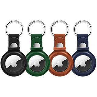 Supfine [4 Pack] Airtag Holder Waterproof & Airtag Keychain Leather, Air tag Case Protective Trac... | Amazon (US)
