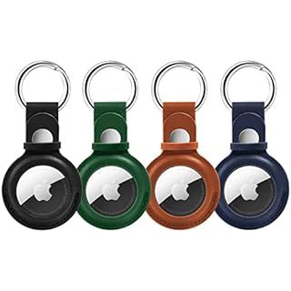 Supfine [4 Pack] Airtag Holder Waterproof & Airtag Keychain Leather, Air tag Case Protective Trac... | Amazon (US)