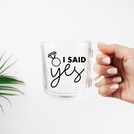 I Said Yes Mug | Engagement Coffee Mug | Fiancé Mug | Wedding Planning Mug | I Said Yes Coffee M... | Etsy (US)