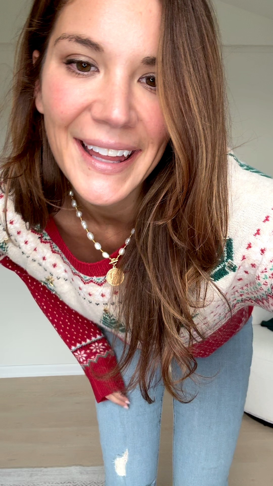 Under $20! I am shocked this adorable holiday sweater is still in stock. I sized up to an xl. #walmartpartner #walmartstyle @walmartstyle 

#LTKHoliday #LTKFindsUnder50 #LTKTall