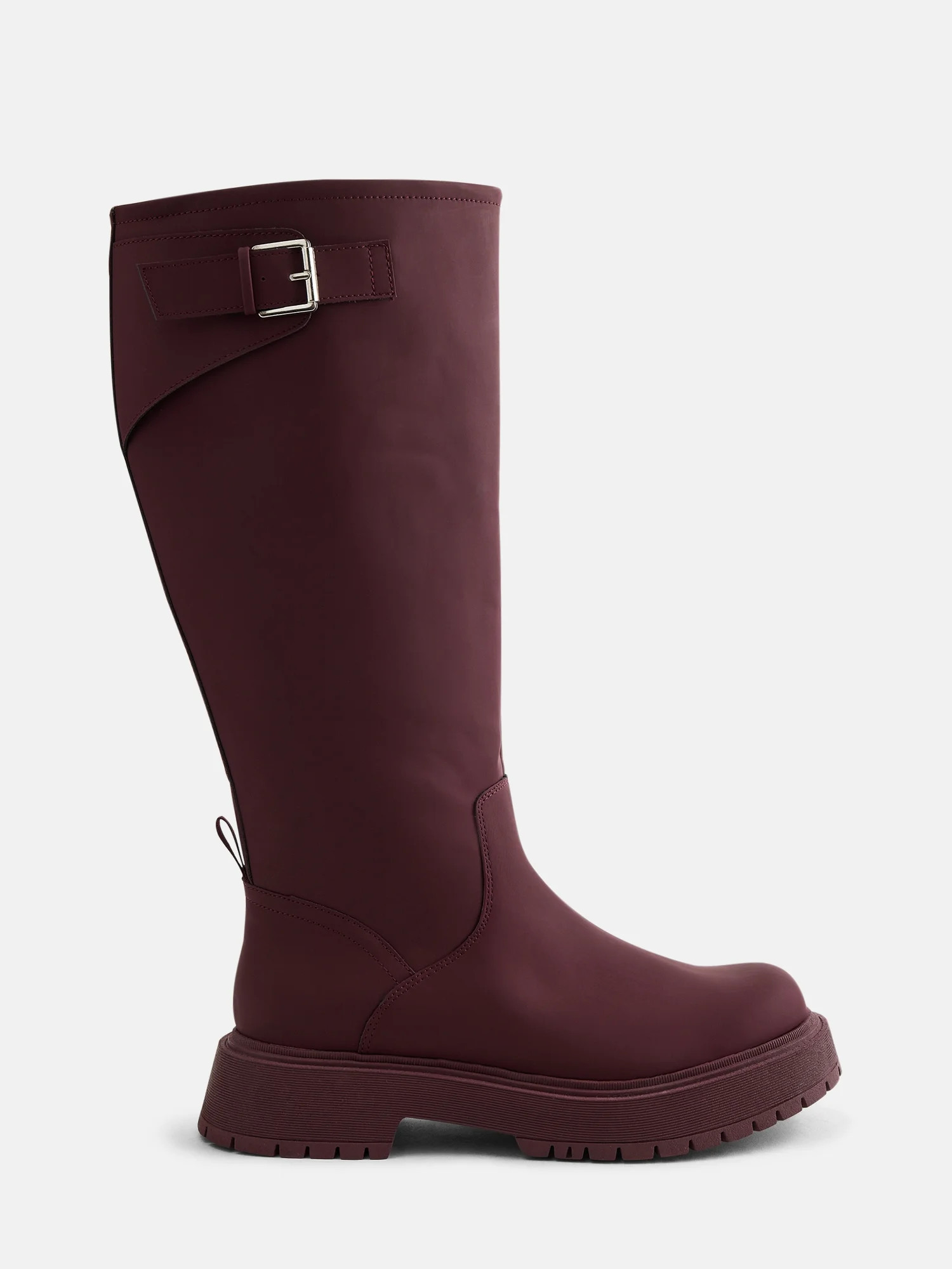 No Boundaries Women’s Buckled Chunky Heel Sun Boots | Walmart (US)