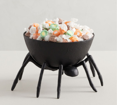 Pottery Barn Trick or Treat Metal SPIDER Candy Bowl Halloween Hand Cast  | eBay | eBay US