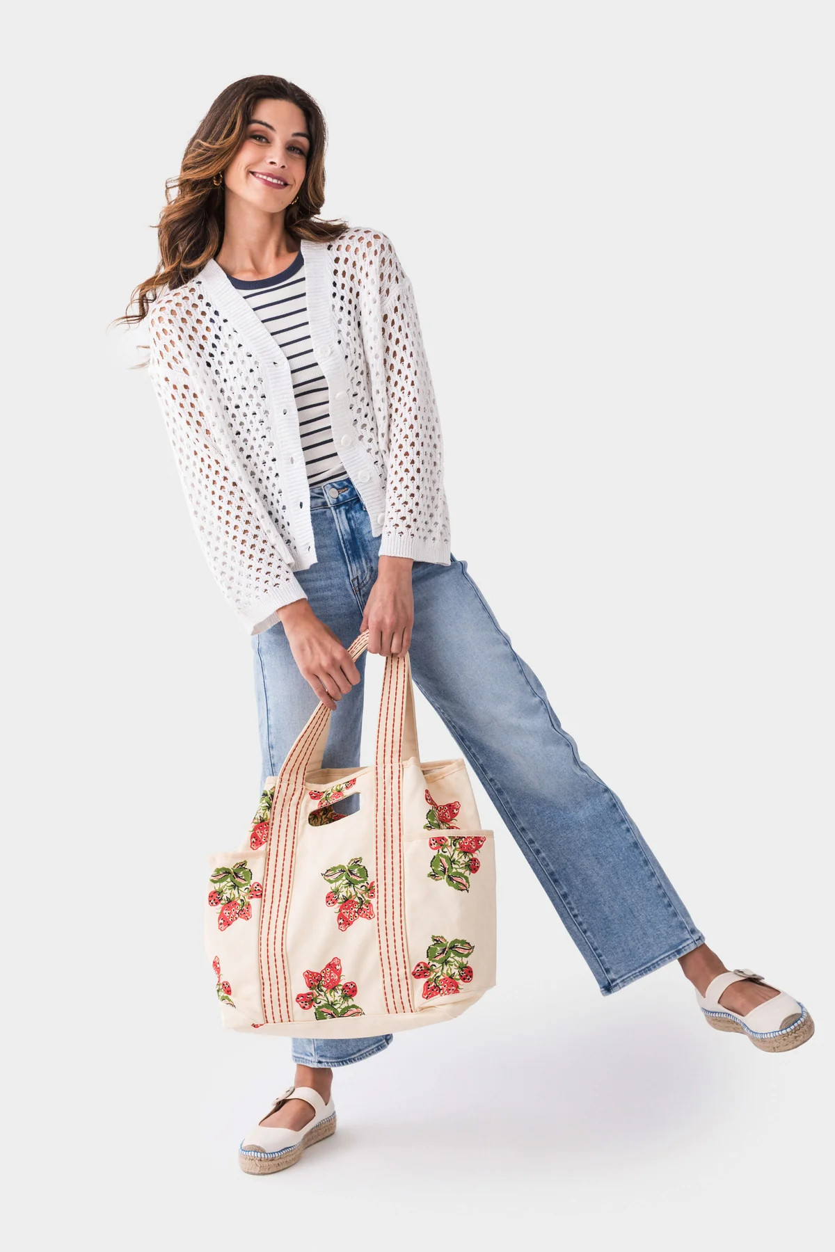 Jodifl Hole Knit Beach Cardigan | Social Threads