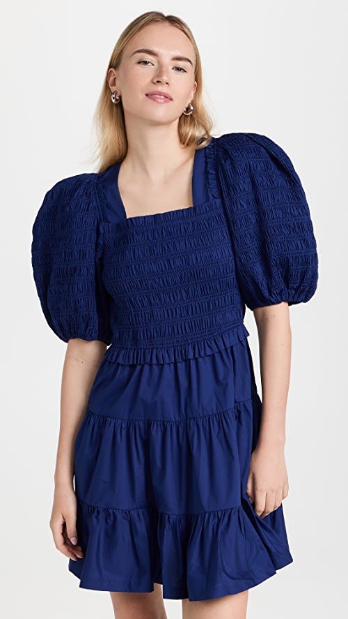 Puff Sleeve Smocked  Dress | Shopbop