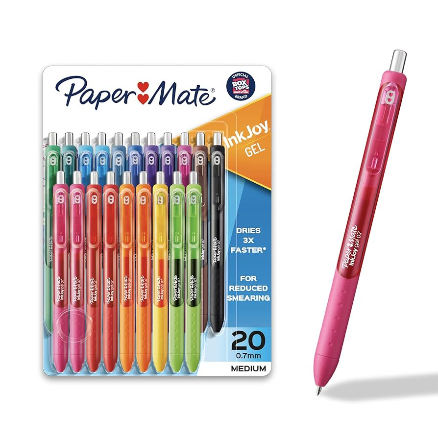 Paper Mate InkJoy Pens Gel Pens Medium Point (0.7mm) Assorted 20 Count | Amazon (US)