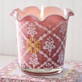 Hand Painted Block Print Candle | Mark and Graham