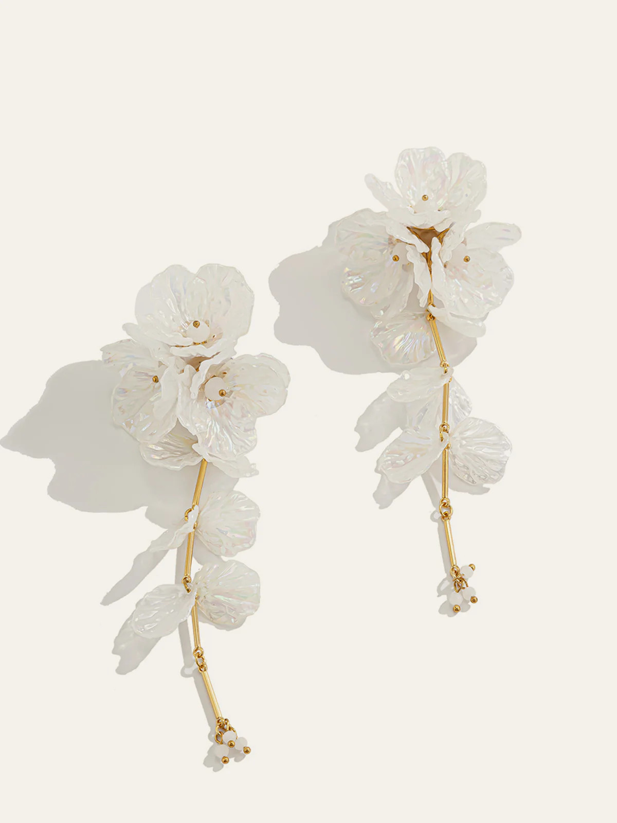 Floral Iridescent Drop Earrings | Commense