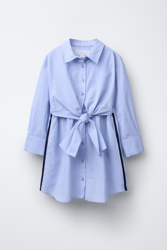 KNOTTED SHIRT DRESS | Zara US