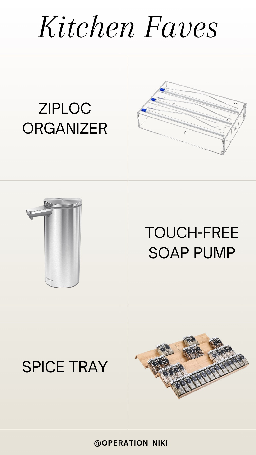My kitchen organization essentials✨ 
From counter top to drawers these will make your life a breeze! 🤍

✨ Follow for more @OPERATION_NIKI on IG, TikTok, & Facebook sahm, home essentials, mom hacks, organized home, mom must haves, cleaning tips, organization, bedroom clean, cleaning, organization, cleaning tools, mattress vacuum, house odors, house spray, christmas gifts, fall outfit inspo, holidays, cleaning, motivation, clean with me, cleaning tips, scrub daddy 

#LTKHome #LTKGiftGuide #LTKFamily