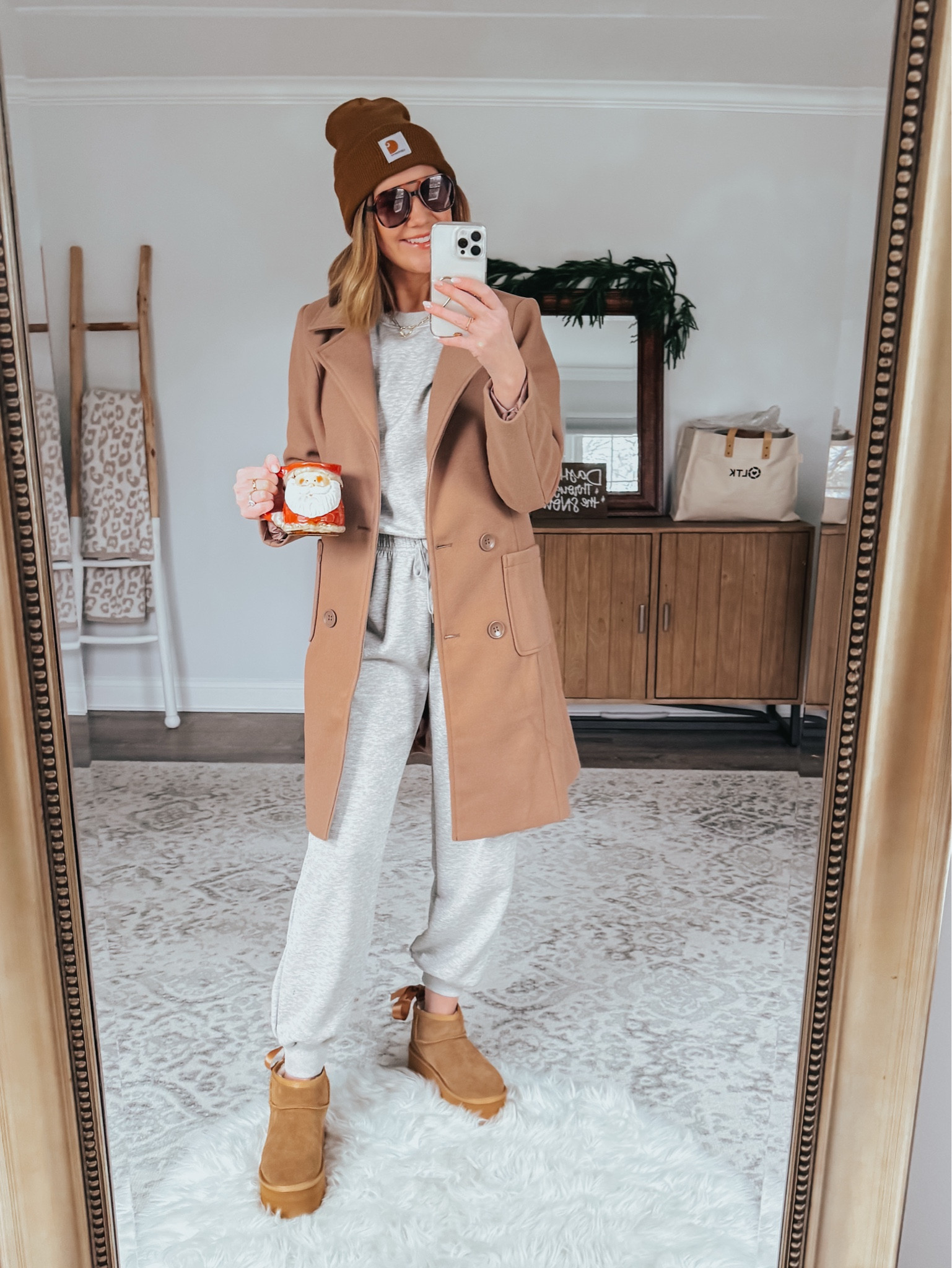 Wearing a medium in set and overcoat, boots fit tts

Winter outfit, casual mom style, cozy outfit, comfy chic, 2 piece set, platform mini boots, look for less, travel outfit, errands outfit, mom ootd



#LTKSeasonal #LTKSaleAlert #LTKStyleTip