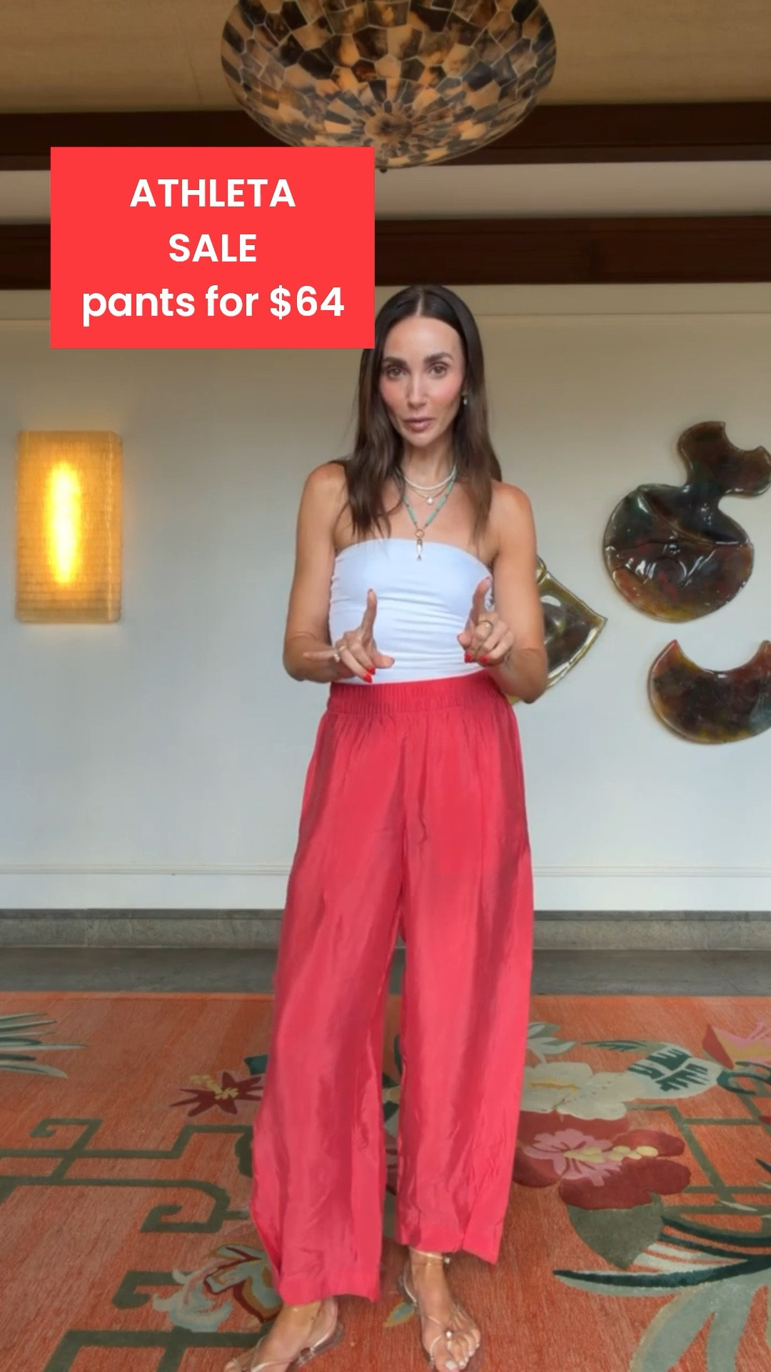 Athleta sale, 20%-40% off + extra 10% off. 

Summer vacation outfit, tropical vacation style, beach dinner outfit, resort wear look, colorful summer outfit, vacation outfit, resort wear, beach style, summer fashion, wide leg pants

#LTKSaleAlert #LTKootd