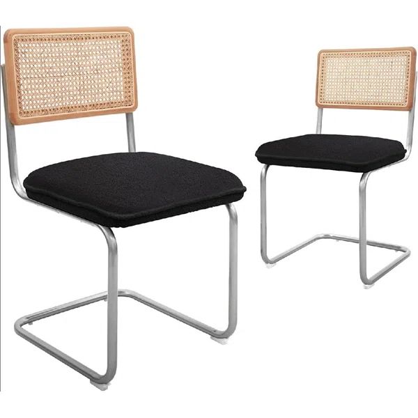 Schoeneck Side Chair in Black/Brown | Wayfair North America