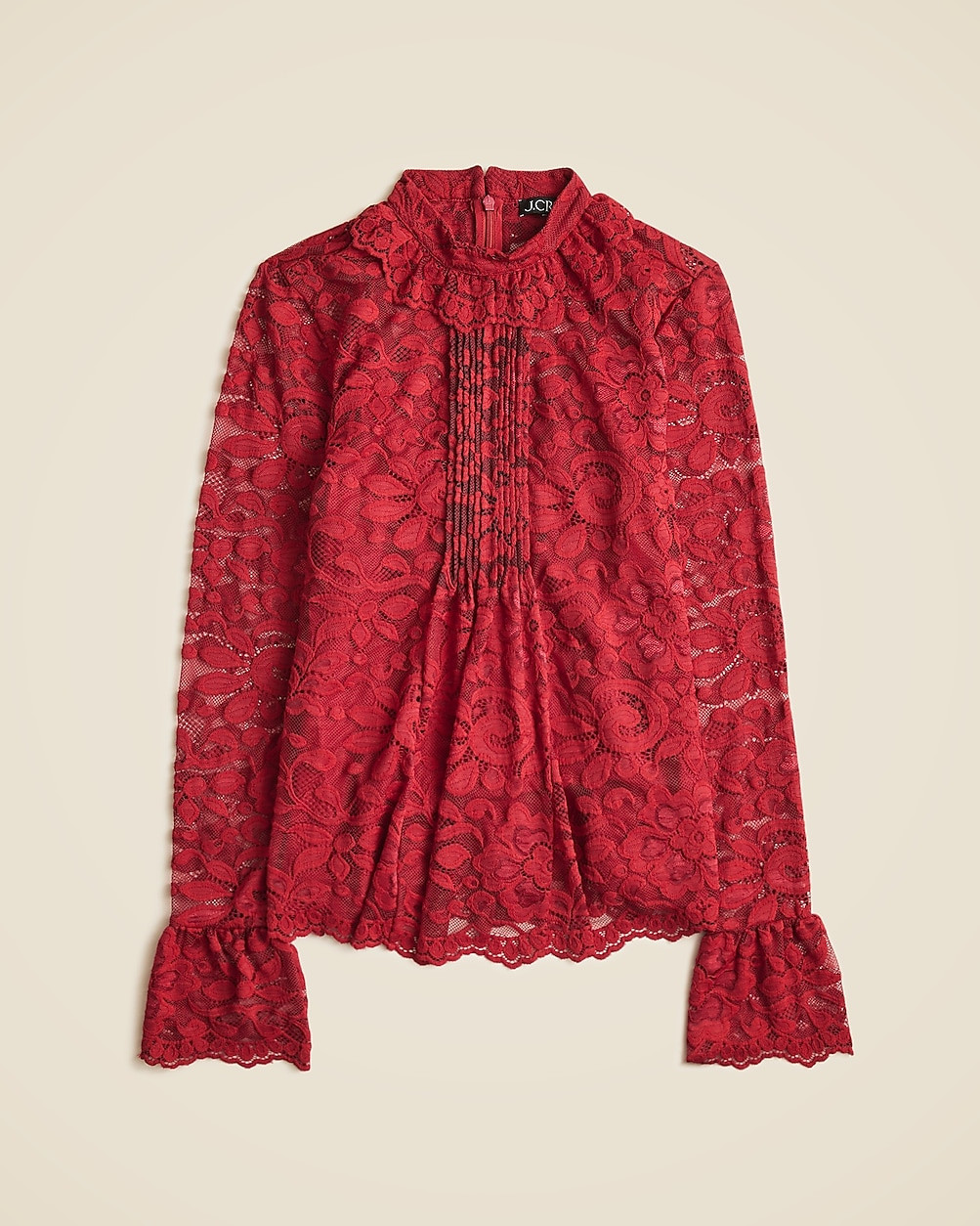 Lace mockneck top | J. Crew US