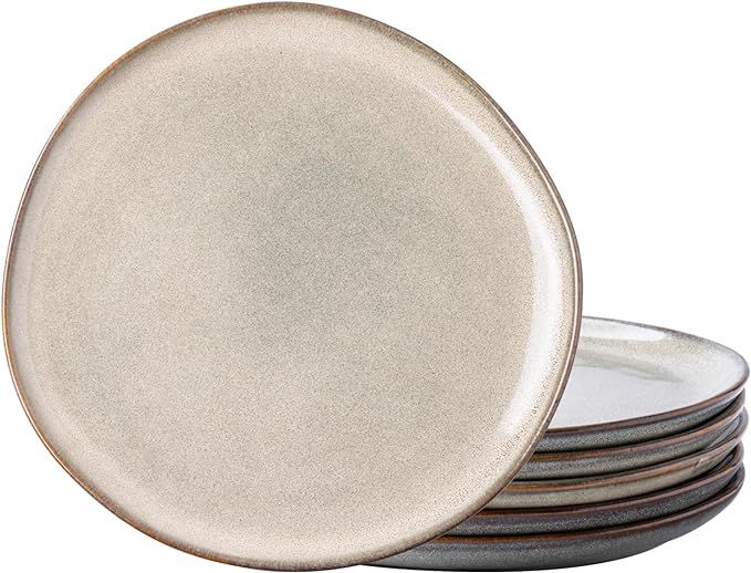 AmorArc Ceramic Plates Set of 6,8.5 Inch Handmade Reactive Glaze Stoneware Plates set for Dessert... | Amazon (US)