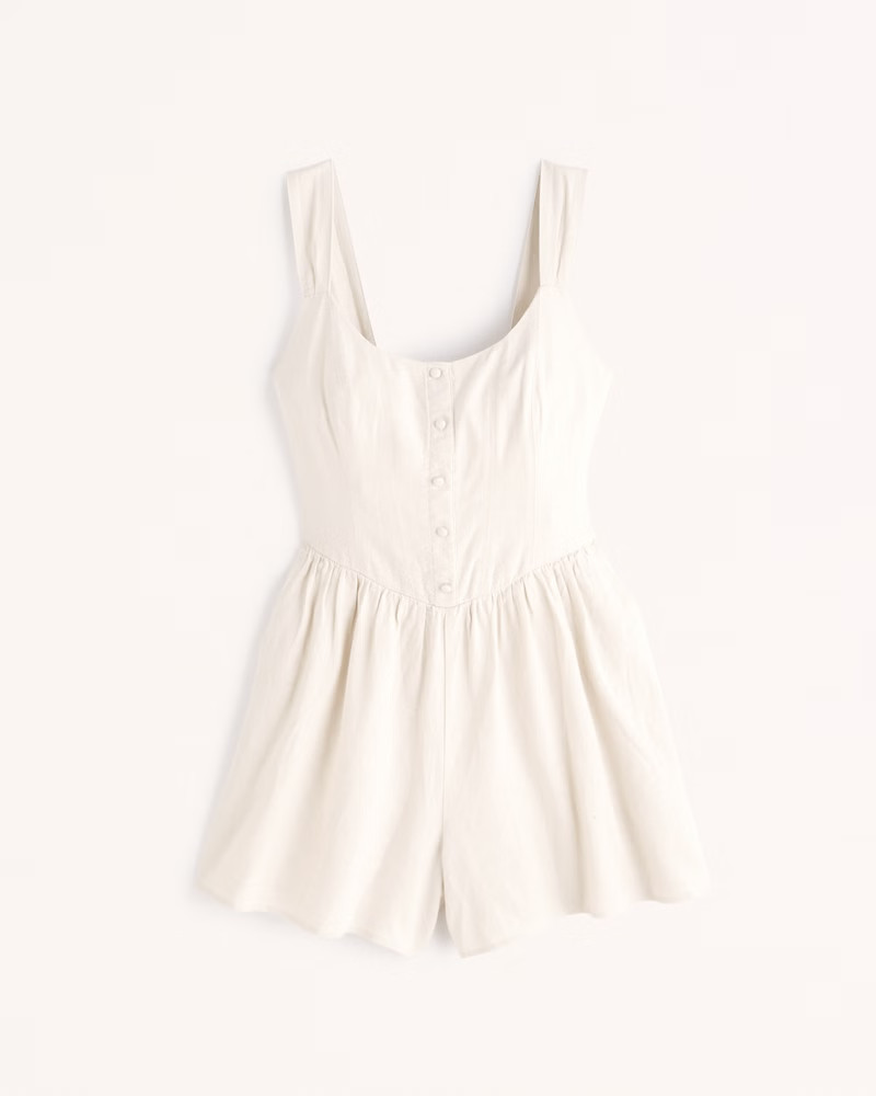 Women's Flirty Corset Romper | Women's Dresses & Jumpsuits | Abercrombie.com | Abercrombie & Fitch (US)