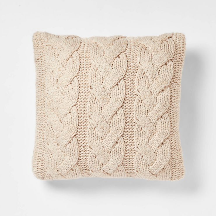 Chunky Cable Knit Throw Pillow - Threshold™ | Target