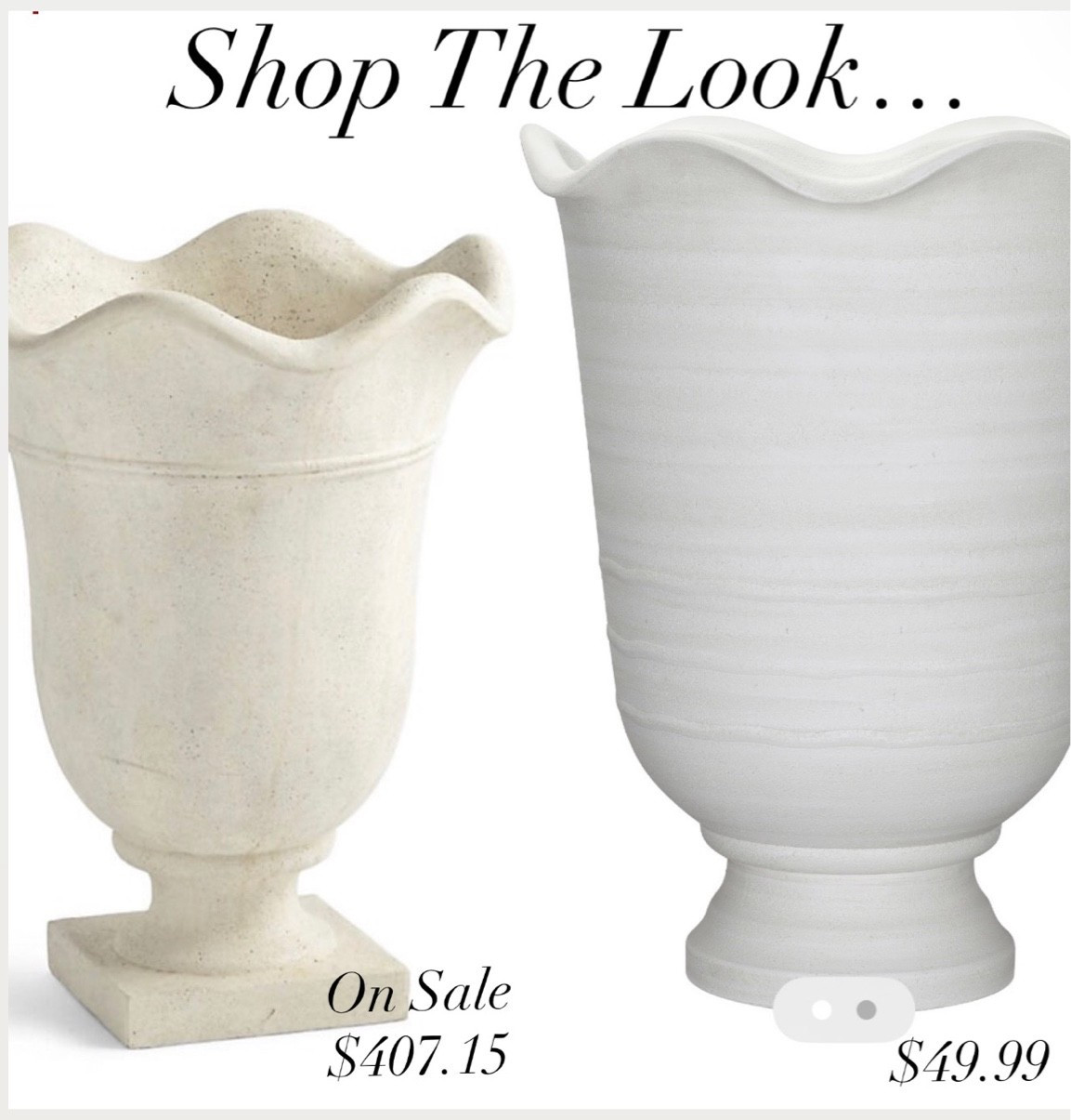 Large scalloped white urn planter
Pot
Front gate
Lowe’s
Allen + Roth
Shop the look
Affordable 
Look for less
Grandmillenial style
Classic
Garden
Container
Elegant

#LTKHome #LTKSeasonal #LTKSaleAlert